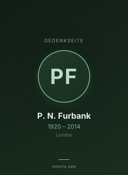 Gedenkportrait von P. N. Furbank