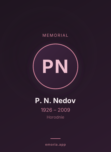 Memorial portrait of P. N.  Nedov