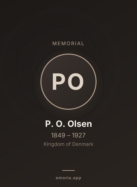 Memorial portrait of P. O. Olsen