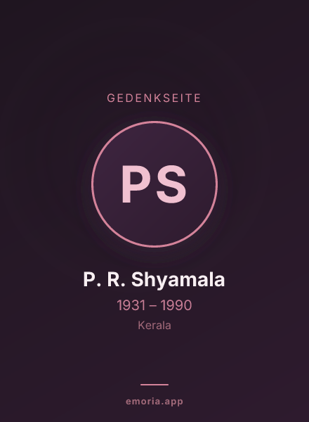 Gedenkportrait von P. R. Shyamala