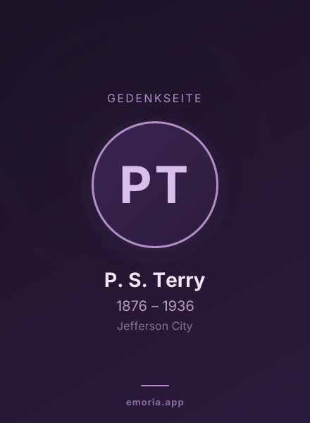 Gedenkportrait von P. S. Terry