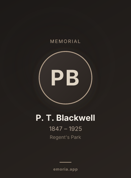 Memorial portrait of P. T. Blackwell