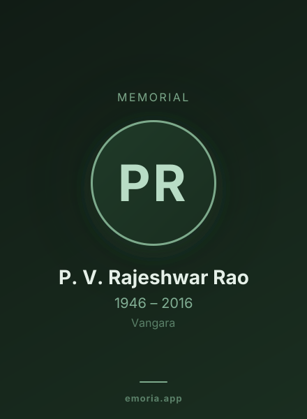Memorial portrait of P. V. Rajeshwar Rao