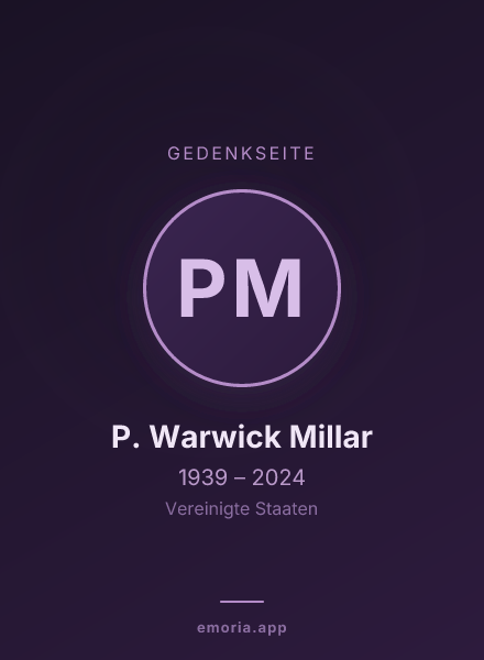 Gedenkportrait von P. Warwick Millar