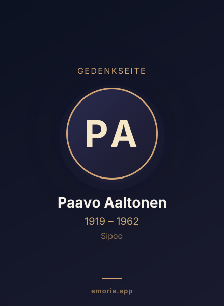 Gedenkportrait von Paavo Aaltonen