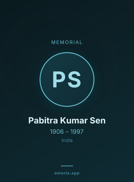 Memorial portrait of Pabitra Kumar Sen