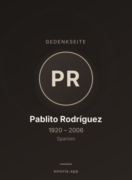 Gedenkportrait von Pablito Rodríguez