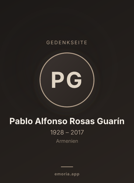 Gedenkportrait von Pablo Alfonso Rosas Guarín
