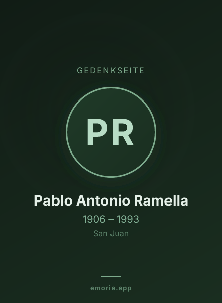 Gedenkportrait von Pablo Antonio Ramella