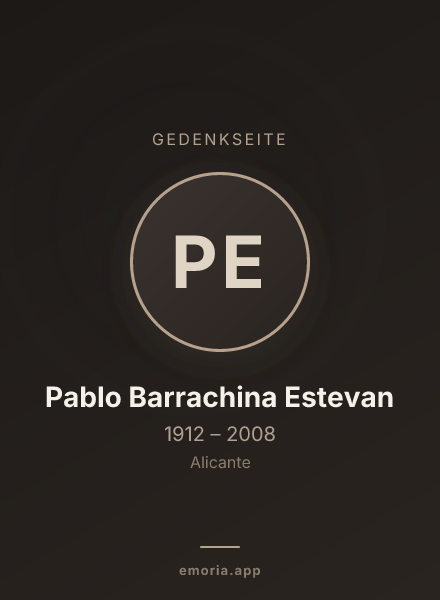 Gedenkportrait von Pablo Barrachina Estevan