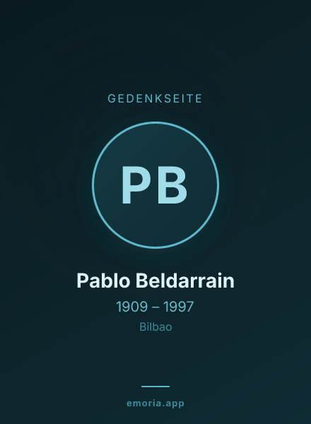 Gedenkportrait von Pablo Beldarrain