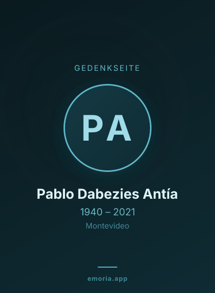 Gedenkportrait von Pablo Dabezies Antía