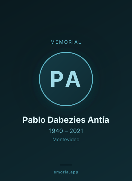 Memorial portrait of Pablo Dabezies Antía