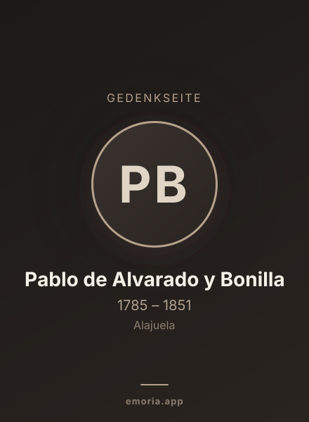 Gedenkportrait von Pablo de Alvarado y Bonilla