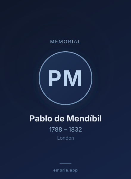 Memorial portrait of Pablo de Mendíbil