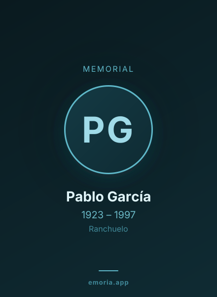 Memorial portrait of Pablo García