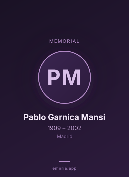 Memorial portrait of Pablo Garnica Mansi