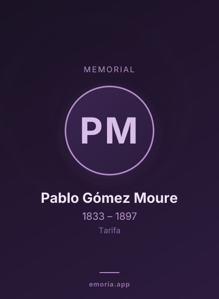 Memorial portrait of Pablo Gómez Moure