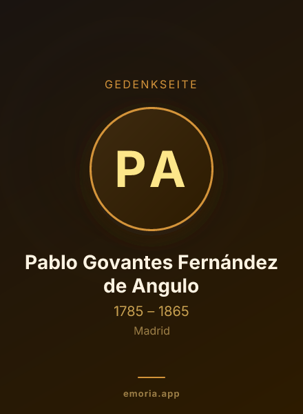 Gedenkportrait von Pablo Govantes Fernández de Angulo