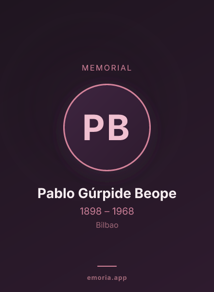 Memorial portrait of Pablo Gúrpide Beope