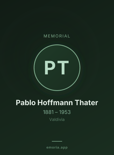 Memorial portrait of Pablo Hoffmann Thater