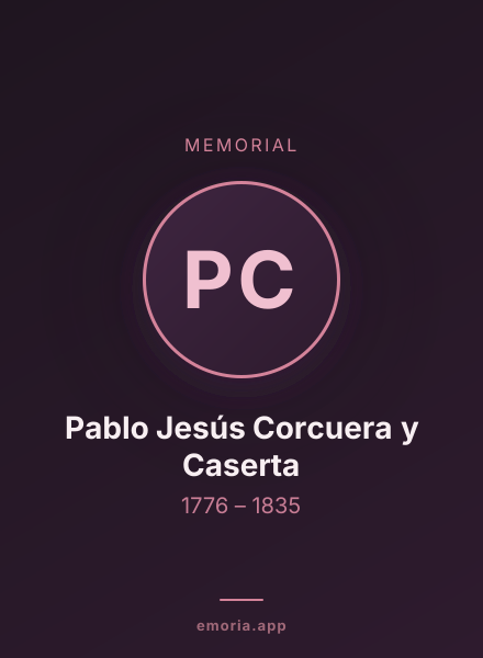 Memorial portrait of Pablo Jesús Corcuera y Caserta