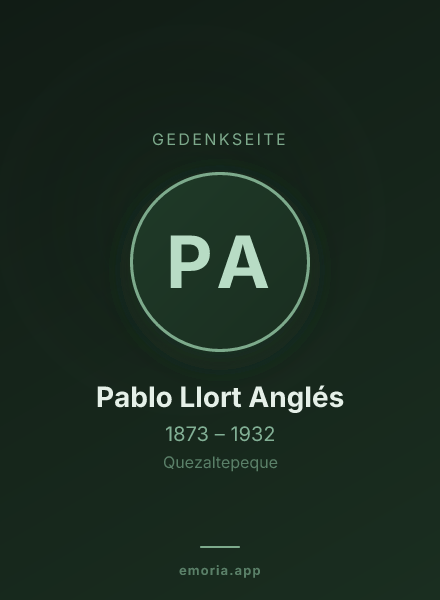 Gedenkportrait von Pablo Llort Anglés