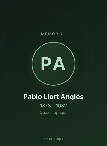 Memorial portrait of Pablo Llort Anglés