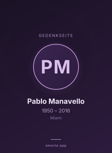 Gedenkportrait von Pablo Manavello