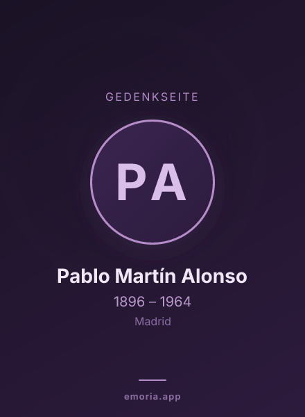 Gedenkportrait von Pablo Martín Alonso