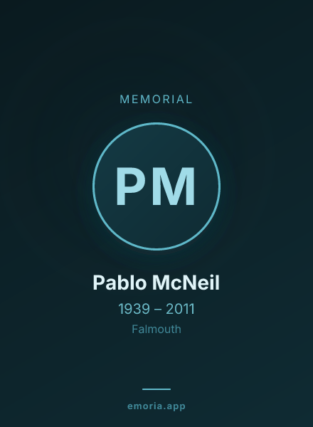 Memorial portrait of Pablo McNeil