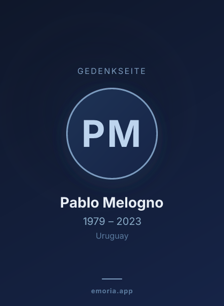Gedenkportrait von Pablo Melogno