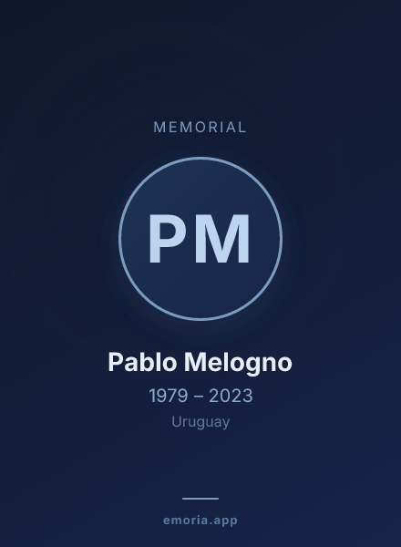Memorial portrait of Pablo Melogno