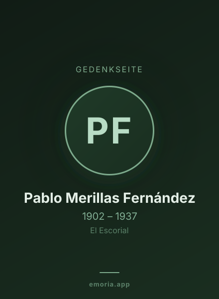Gedenkportrait von Pablo Merillas Fernández