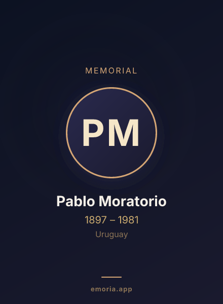 Memorial portrait of Pablo Moratorio