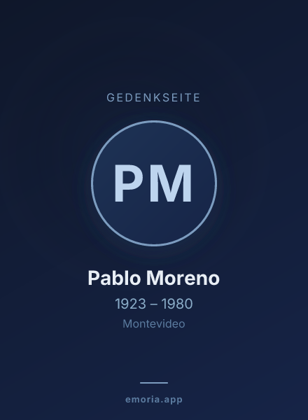 Gedenkportrait von Pablo Moreno