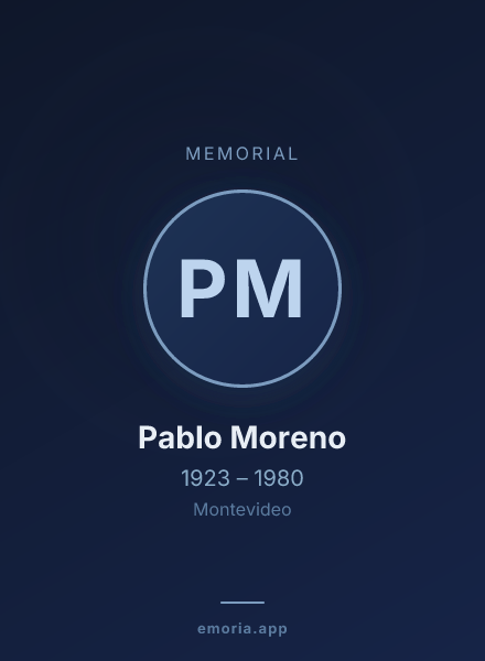 Memorial portrait of Pablo Moreno
