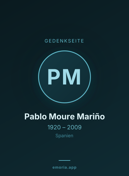 Gedenkportrait von Pablo Moure Mariño