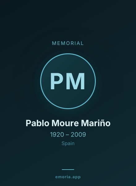 Memorial portrait of Pablo Moure Mariño