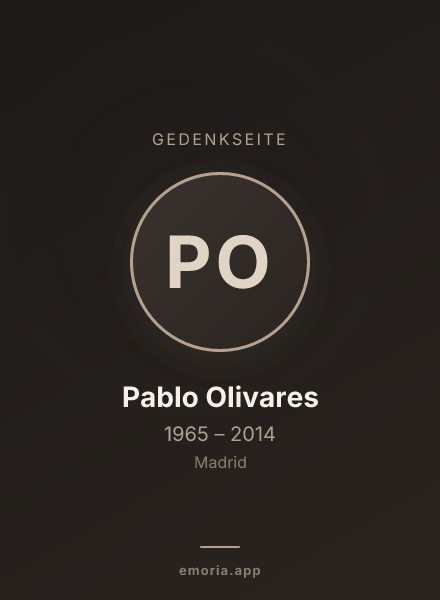 Gedenkportrait von Pablo Olivares