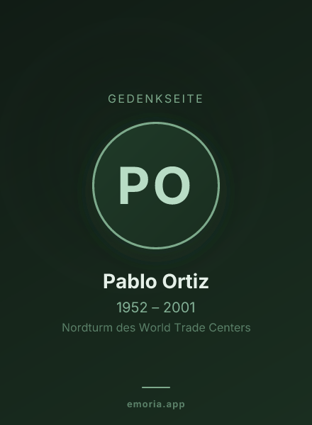 Gedenkportrait von Pablo Ortiz