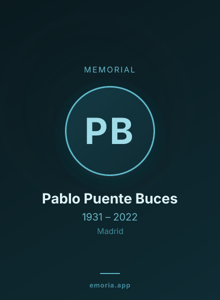 Memorial portrait of Pablo Puente Buces