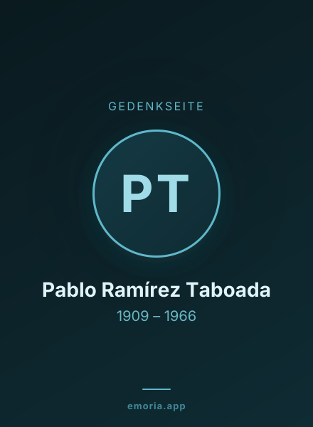Gedenkportrait von Pablo Ramírez Taboada