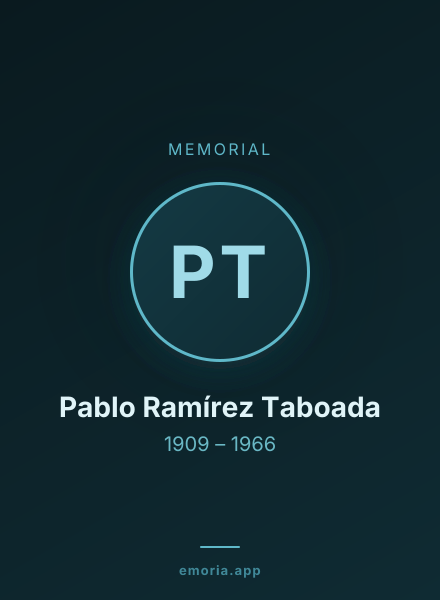 Memorial portrait of Pablo Ramírez Taboada