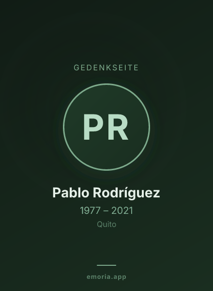Gedenkportrait von Pablo Rodríguez