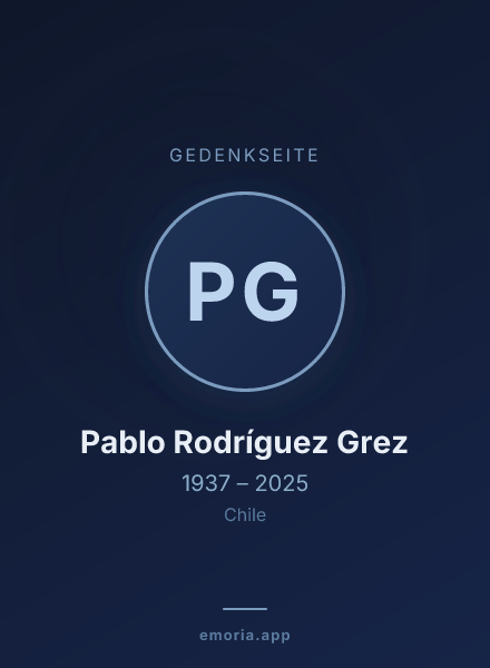 Gedenkportrait von Pablo Rodríguez Grez