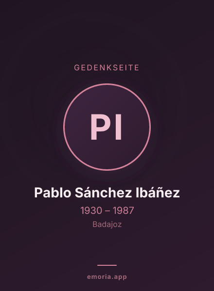 Gedenkportrait von Pablo Sánchez Ibáñez