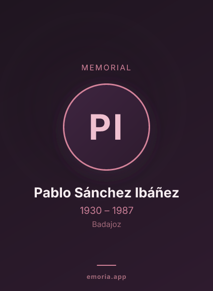 Memorial portrait of Pablo Sánchez Ibáñez