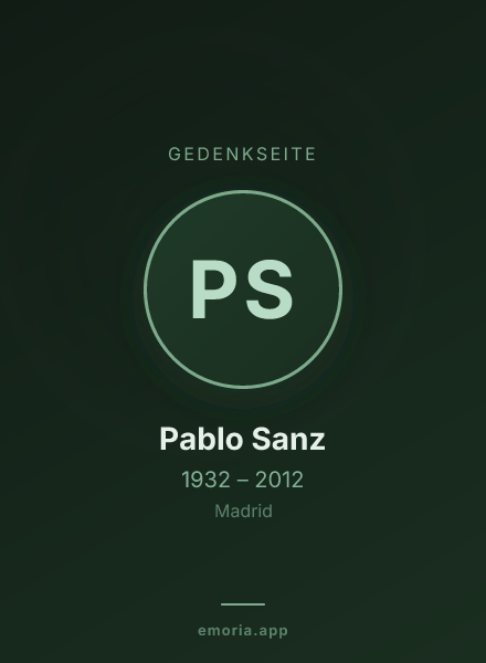 Gedenkportrait von Pablo Sanz