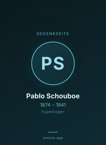 Gedenkportrait von Pablo Schouboe